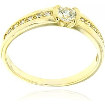 Zlatnictví U Kostela dámský zásnubní prsten ze žlutého zlata DLR2106