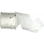 Stuha vánoční Organza Starshine – Crystal White bílá 60mm x 3m (16,-Kč/m) – Hledejceny.cz