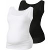 Těhotenské a kojící tričko Esmara dámský těhotenský top 2 kusy černá/bílá