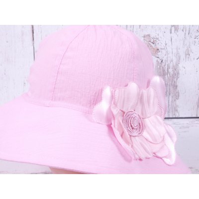 RDX klobouk 7597 růžový lehký s květem