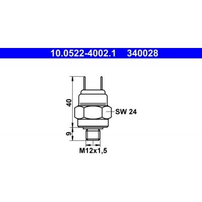 Tlakový spínač hydraulické brzdy ATE 10.0522-4002.1 – Zboží Mobilmania