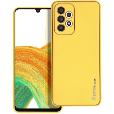 Pouzdro Forcell LEATHER Samsung Galaxy A33 5G kožené žluté – Zboží Mobilmania