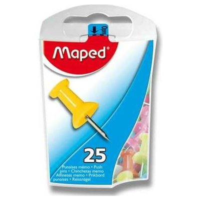 Upínáčky / připínáčky Maped barevné, 25ks v balení – Zboží Mobilmania