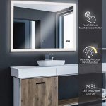 Aquamarin Koupelnové zrcadlo s LED osvětlením 80 x 60 cm 80587 – Zboží Dáma