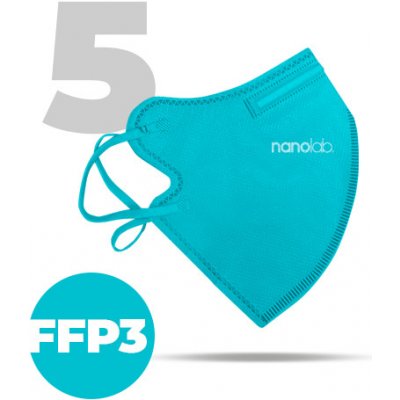 Nanolab bezpečný nanorespirátor FFP3 modrý uni 5 ks – Zboží Mobilmania