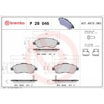 Sada brzdových destiček, vždy 4 kusy v sadě BREMBO P 28 045 (P28045) – Hledejceny.cz