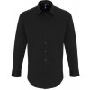 Pánská Košile Premier Workwear pánská bavlněná košile s dlouhým rukávem PR244 black
