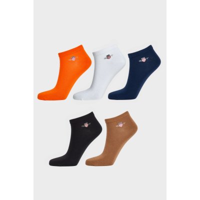 GANT SHIELD SNEAKER SOCKS 5 PACK oranžová