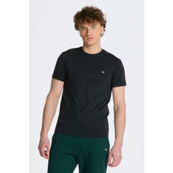 Gant tričko SLIM SHIELD SS T-SHIRT černá