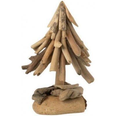 Dřevěný vánoční stromek z kousků naplaveného dřeva Driftwood S – 20*20*30 cm - J-Line by Jolipa – Hledejceny.cz