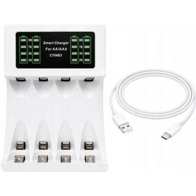 Verk 02055 Rychlonabíječka na baterie AA/AAA s USB-C – Zbozi.Blesk.cz