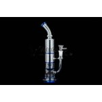 WeedShop Skleněný bong 28 cm s 3x Honeycomb perkolátorem Modrá – Zboží Mobilmania