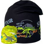 RDX Funkční oboustranná čepice Dinosauři Černá zelená – Sleviste.cz