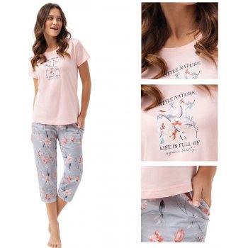 Luna 641 dámské pyžamo růžové