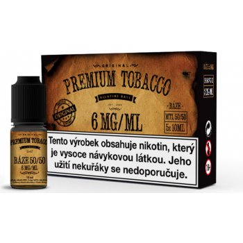 Premium Tobacco nikotinová báze PG50/VG50 5x6mg 10ml
