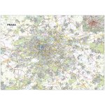 PRAHA - velká nástěnná mapa 155 x 110 cm, laminovaná s očky – Sleviste.cz