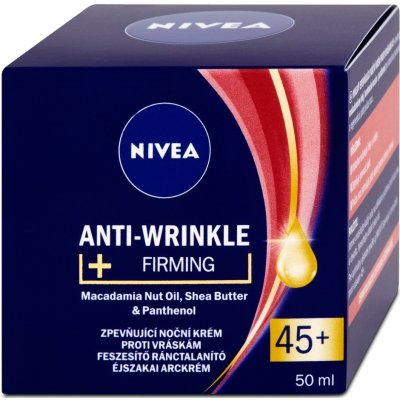 Nivea Anti Wrinkle Firming noční pleťový krém proti vráskám 50 ml