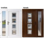 Soft Dvoukřídlé vchodové 010 Inox+Sklo Nisip Zlatý dub/bílá pravé 130 x 200 cm – Hledejceny.cz