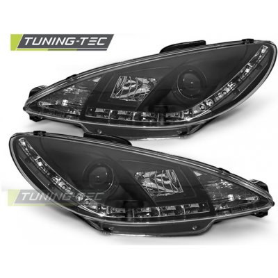 Tuning-Tec Přední čirá LED světla Peugeot 206 (1998 - 2003) - černé – Hledejceny.cz