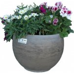 Nohel Garden Květník LUNA KOULE BASALT keramický impregnovaný 27x20cm – Hledejceny.cz