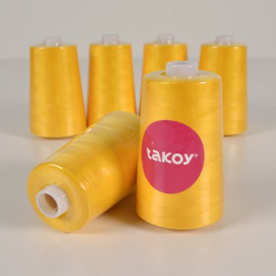Takoy Overlock / coverlock polyesterová nit TKY 5000 barva žlutá – Zboží Dáma
