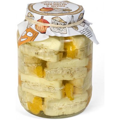 Dobrotyspribehem.cz Nakládaný hermelín s nivou 1,5 kg – Zboží Dáma