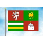 LIBEA, s.r.o. Vlajka Plzeňského kraje Rozměr: 60×90 cm, Uchycení: Karabiny na stožár – Hledejceny.cz