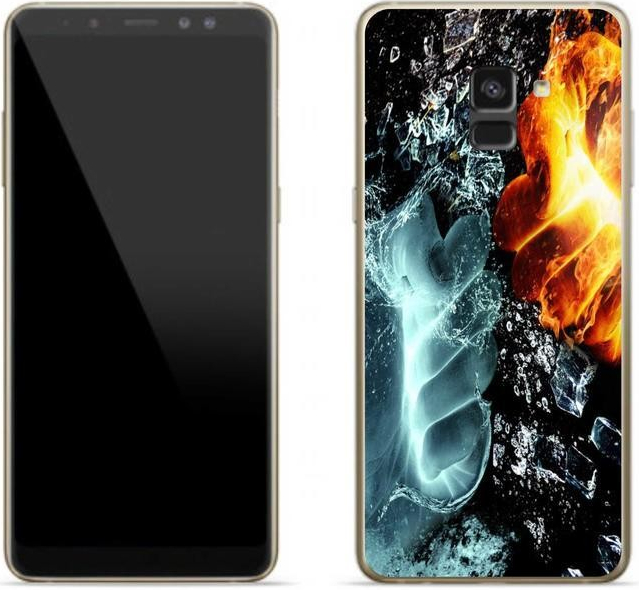 Pouzdro mmCase gelové Samsung Galaxy A8 (2018) - voda a oheň