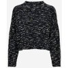 Dámský svetr a pulovr ONLY dámský žíhaný svetr Gracie Černý