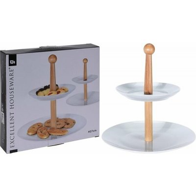 Etažér na cukroví porcelánový 2 patra – Zbozi.Blesk.cz