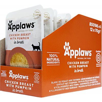 Applaws Cat kuře a dýně 12 x 70 g – Sleviste.cz