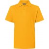 Dětské tričko James & Nicholson dětská polokošile JN070k Zlatě žlutá