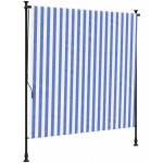 vidaXL Venkovní roleta modrá a bílá 200 x 270 cm textil a ocel – Zboží Mobilmania