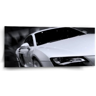 Sablio Obraz Bílý sporťák - 110x50 cm – Hledejceny.cz