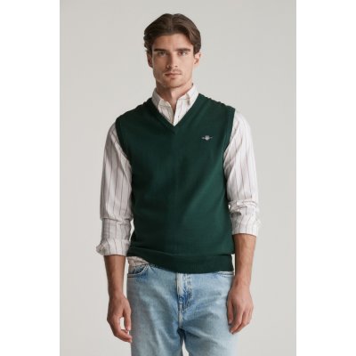 Gant Classic Cotton Slipover Tartan green – Zboží Dáma
