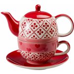 ChaCult Joseppa keramická čajová souprava 0,2 l/0,4 l tea for one motiv srdce – Zboží Mobilmania