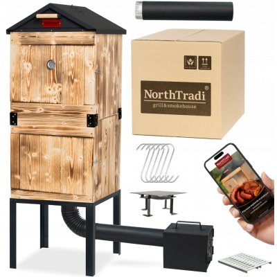 TRENDIE Udírna XXL dřevěná s kovovou střechou – Zbozi.Blesk.cz