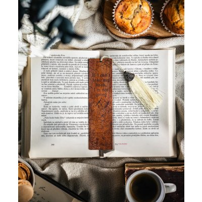 Dřevěná záložka: If I can't take my book - mahagon – Hledejceny.cz