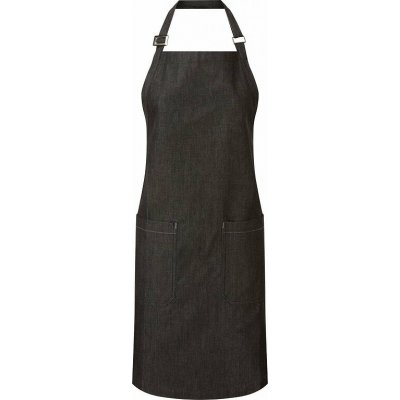 Premier Workwear Fairtrade organická keprová ástěra s laclem a dvěmi kapsami Černá PW113 – Hledejceny.cz