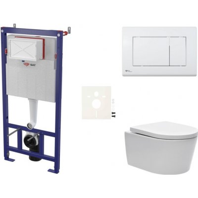 Závěsný WC set SAT do lehkých stěn / předstěnová montáž + WC SAT Brevis SIKOSSBR20K – Sleviste.cz