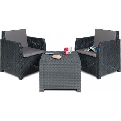 TOOMAX DIANA 2 SEATER zahradní plastový set - grafit – Hledejceny.cz