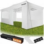 tectake 406772 skládací pavilon viola 3x6 m, hliník, 6 bočních dílů bílá – Zboží Mobilmania