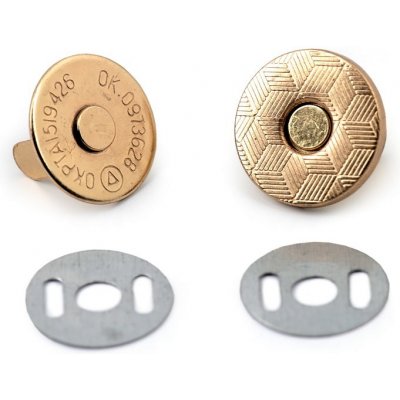 Magnetické zapínání tenké Ø14 mm - 5 sad Barva: zlatá – Hledejceny.cz