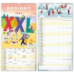 RODINNÝ PLÁNOVACÍ XXL 2026 KALENDÁŘ NÁSTĚNNÝ - 33x64 – Zboží Dáma