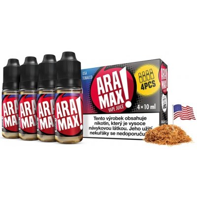 Aramax 4Pack USA Tobacco 4 x 10 ml 12 mg