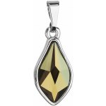 Swarovski Elements Pear rhodiovaný (přívěsek + řetízek) zelená slzička, kapka 54035.3 Emerald zelená – Hledejceny.cz