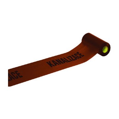 Gtex Výstražná fólie výkopová 33 cm x 50 m hnědá s potiskem Kanalizace – Zboží Dáma