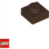 LEGO® doplněk LEGO® 3024 Podložka 1x1 Tmavě-Hnědá