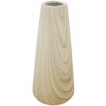 by inspire Keramická váza Cora, 9,5 × 9,5 × 21 cm, vzhled dřeva – Zboží Dáma