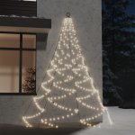 vidaXL Vánoční stromek na zeď s kovovými háčky 260 LED teplá bílá 3 m – Zbozi.Blesk.cz